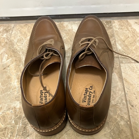 Vintage Foundry Co. Men's Cole brown leather apron-toe lace-up oxford shoes - Picture 4 of 7